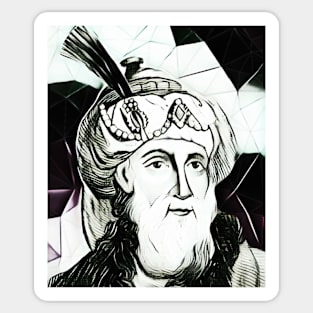 Flavius Josephus Black and White Portrait | Flavius Josephus Artwork 3 Sticker